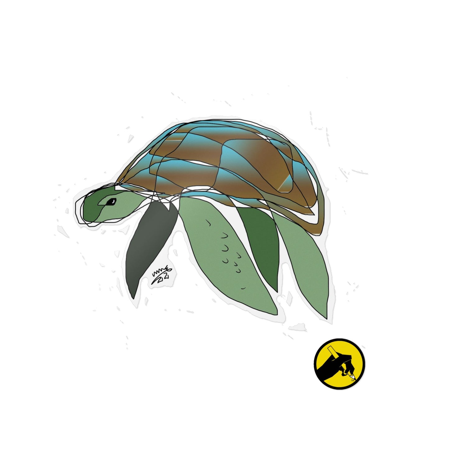 Die-Cut Stickers - Sea Turtle